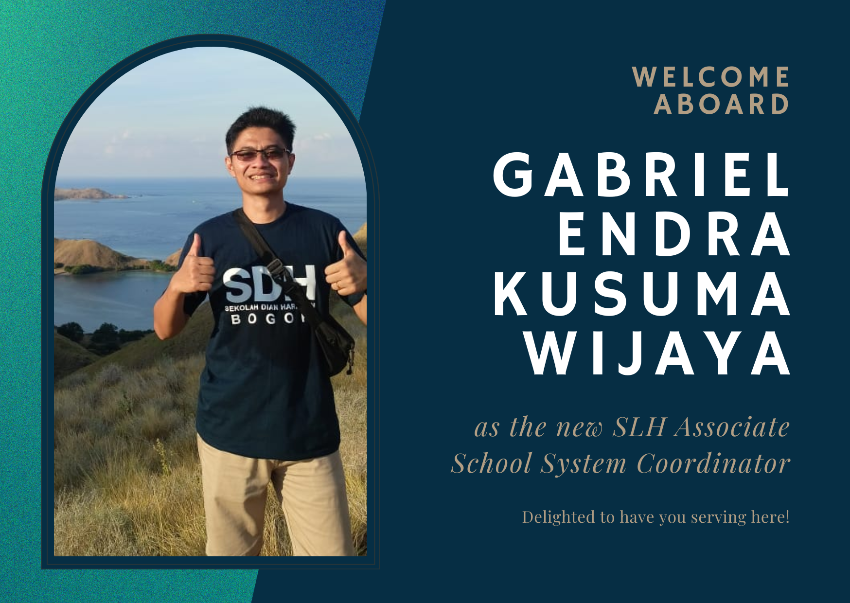 Hero image Menyambut Gabriel Endra Kusumawijaya sebagai Associate School System Coordinator untuk Sekolah Lentera Harapan